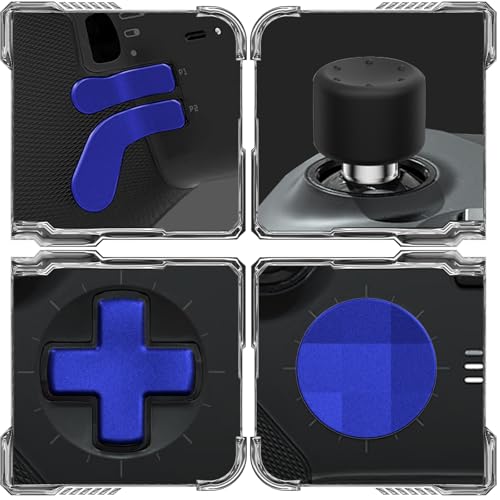 Image of CHARM FOCUS 16-in-1 Metal Thumbsticks Replacement Kits for Xbox Elite Series 2, Xbox Elite 2 Controller Accessories, Includes Magnetic Joysticks, Paddles, Silicone Caps, D-Pads, 1 Tool (Cobalt Blue)