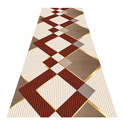 Tapis de couloir lavable et antidérapant en polyester doux 1x1m - 8