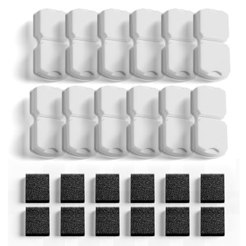 Fuente para Gatos Acero Inoxidable 24 Filtro: 12 Filtros de Carbón + 12 Filtros de Espuma - Filtración Múltiple - Purificación de la Calidad del Agua - Adecuado para GIOTOHUN 2.2L Bebedero Gatos