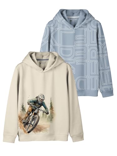 Image of HELLCAT Trendy Printed Cotton Blend Hoodie Sweatshirt for Boys - Pack of 2