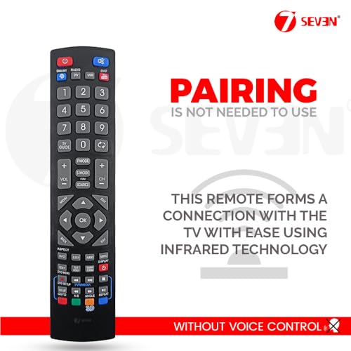 Image of 7SEVEN Compatible with Blaupunkt Tv Remote Suitable for Led Smart Android Television and Recommend to Match Exactly to replicate Function as Like Original Tv Remote Control
