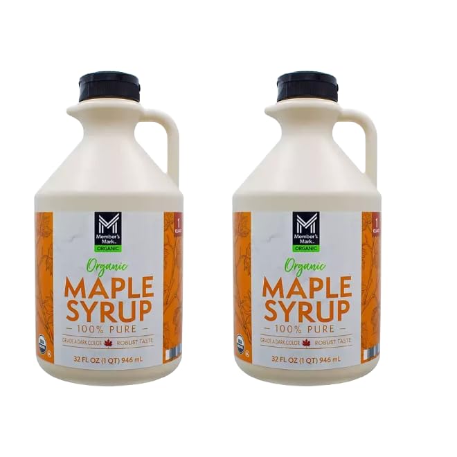 Organic Maple Syrup, 32 Fluid Ounces (32 Fl OZ (2 Pack))