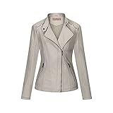 Design-Stil: Damen-Reißverschluss-Manteljacke Aus Leder, Kurze Outwear, Biker, Weiches Motorrad-Leder, Langarm, Lederjacke, Mantel, Bequemes Material, Geeignet Für Eine Vielzahl Von Anlässen, Stilvoll Und Modisch, Macht Sie Attraktiver. Bitte Beachten Sie, Dass Es Aufgrund Einiger Unwiderstehlicher - Und Größenunterschiede Gibt Faktoren