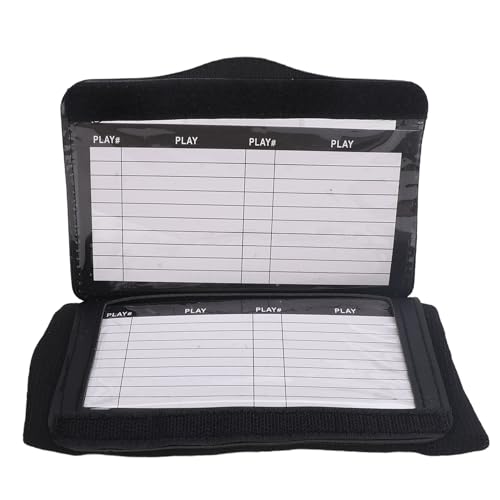 POENVFPO Wristband Playbook, Sweat Absorption, Elastic Cotton Material, for Football Baseball, etc (Black)