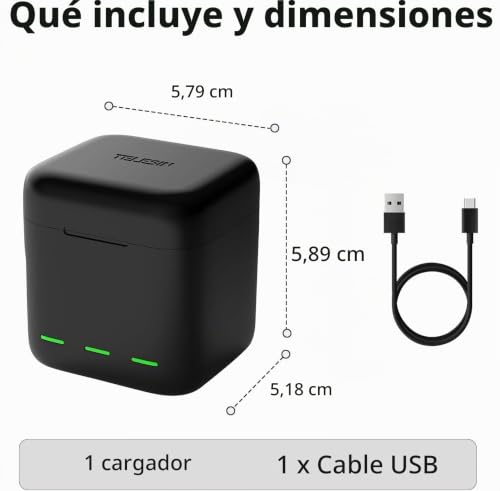 Cargador triple Go Pro Hero 13 para evitar quedarte sin batería 2