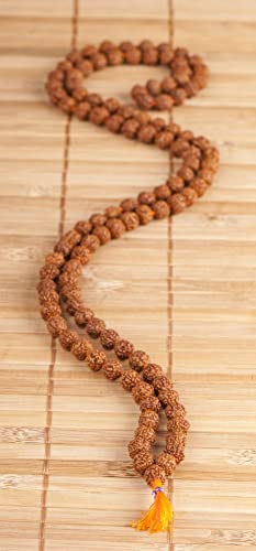 Rudraksha Mala-Kette mit 108 Perlen und einem Durchmesser von 10 mm