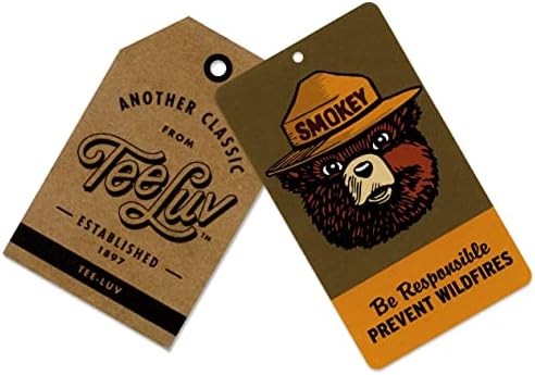 Tee Luv Men's Smokey Bear T-Shirt - Retro Smokey Prevent Wildfires Ringer Shirt