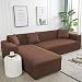 HUANXA Elastische Sofabezug, Anti-Rutsch Sofa Überwürfe Weich Schonbezug Möbelschutz Für 1.2.3. 4 Sitzer L-Form Sofa Abdeckung-Hellblau-EIN Kissenbezug45x45cm