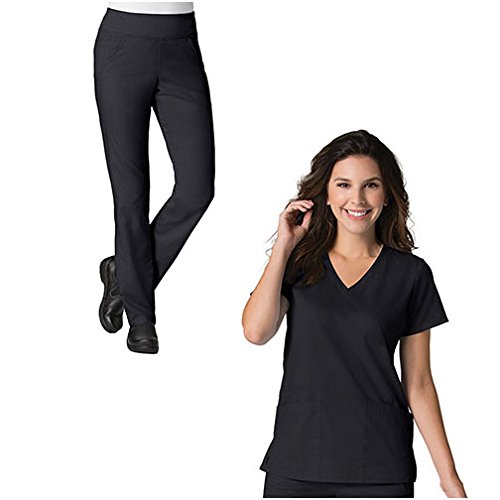 EON by Maevn Soft V-Neck Top & Pure Yoga 7-Pocket Pant Scrub Set