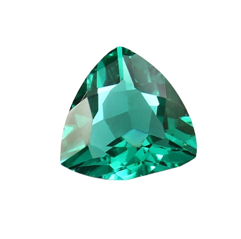 Émeraude de Zambie 10x10mm trillion facettes gemme pour bricolage bijoux