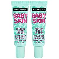 Maybelline Baby Skin Instant Pore Eraser Primer Makeup, Clear, 2 Count