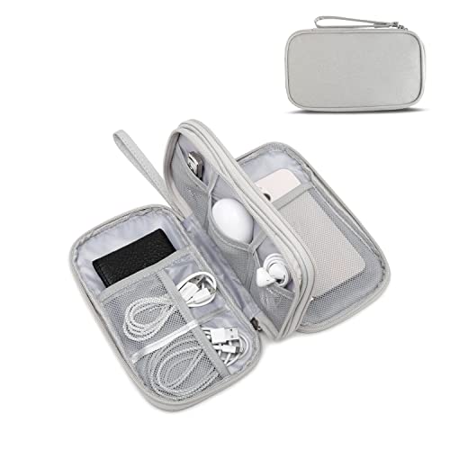 Cable-Organizer-Electronic-Organizer-Bag-Pouch-Electronic-Accessories-Carry-Case-Portable-Water-Resistant-Double-Layers-Storage-Bag-for-Cable-Cord-Charger-Hard-Drive-Earphone-Grey