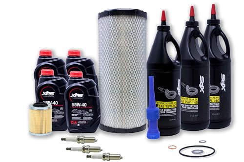 Edwards Oil Change Kit fits 2020-2026 Can-Am Maverick X3 SXS UTV Maintenance Kit With Air fIlter and Spark Plugs