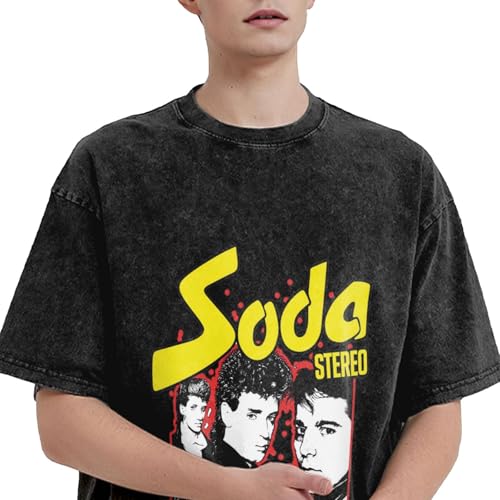 Men's Washed Print Cotton T-Shirts Fashionable Casual Breathable Round Neck Tops3