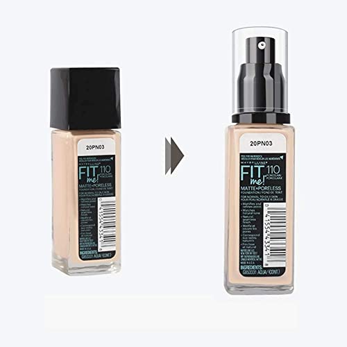 2Pcs Replacement Press Cover Air Pump For Maybelline Fit Me Matte + Poreless Liquid Foundation Makeup Base (Black) #TOP1