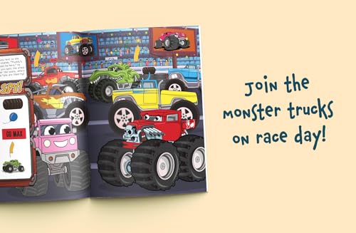 I Spy Monster Trucks: Spot Mighty Monster Trucks on Race Day! A Cute Search and Find Book for Toddlers (I Spy Books for Toddlers)