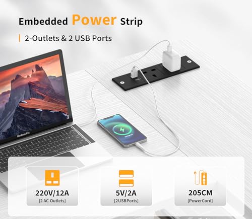 L Shaped Computer Desk with Power Outlet, 118CM Corner Office Desk for Small Spaces with Storage Shelves, Study Work Writing Table for Home Office Bedroom, Snow White