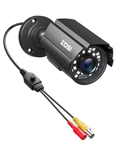 ZOSI 1080P 4-in-1 Bullet-Überwachungskamera für AHD/TVI/CVI/CVBS DVR-Überwachungssystem, 2MP CCTV Außen-Sicherheitskamera mit IP66-Wasserschutz, 24 m IR-Nachtsicht für Haussicherheit