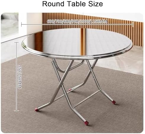 Portable Folding Stainless Steel Patio Dining Table - Versatile Prep Table for Home, Restaurant & Hotel - Compact 120x70x75cm Design for Easy Storage & Use