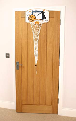 Taylor Toy Basketball Hamper, Sports Inspired Hamper, Over the Door Basketball Laundry Hamper, Kids Hanging Laundry Basket, Sports Hampers for Bedroom Decor