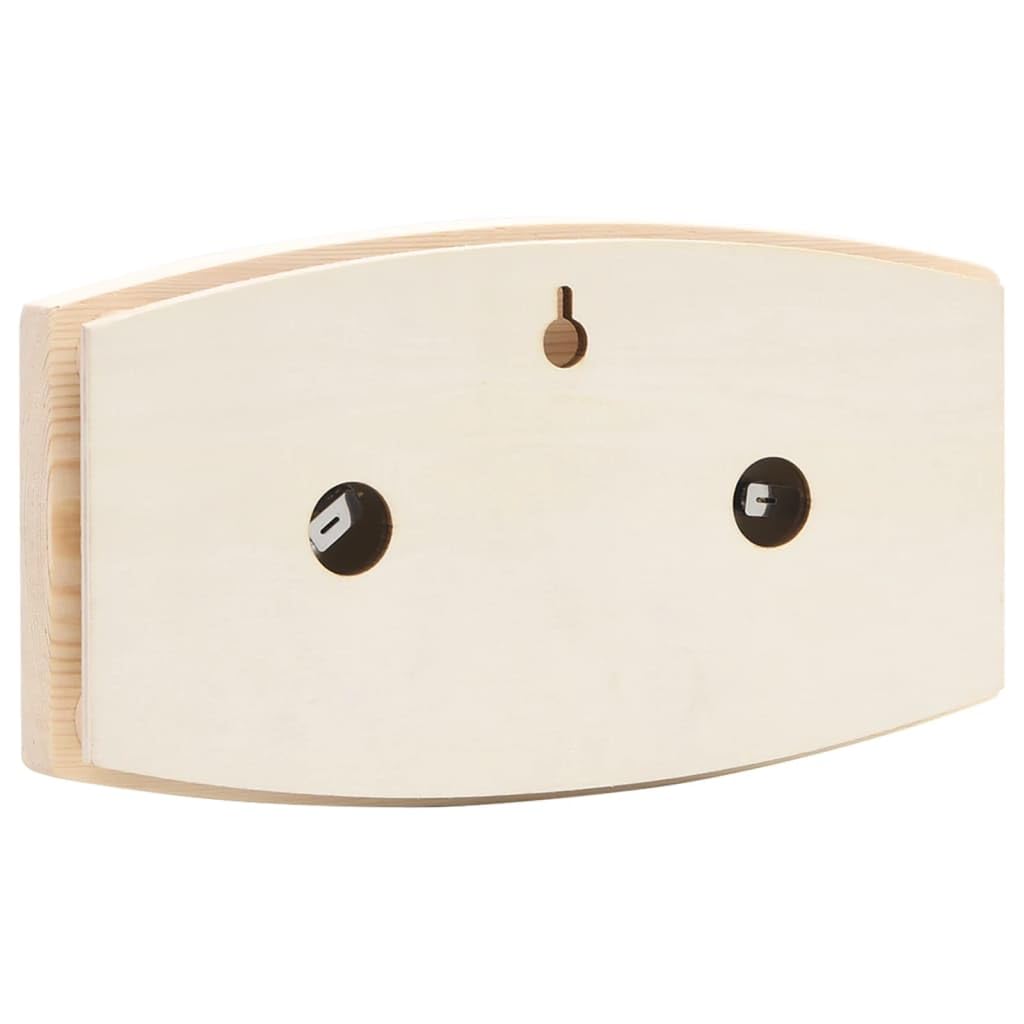 2-in-1 Sauna-Hygrothermograph und Sanduhr Set aus Massivholz Kiefer für Temperatur, Luftfeuchtigkeit und Saunazeit, geeignet für Wellness, Dampfbad und Spa