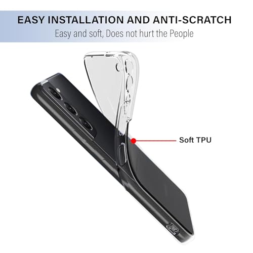 Image of COVERBLACK Soft Rubber Back Cover Compatible Model for Samsung S21 FE 5G -SM-G990B - Transparent