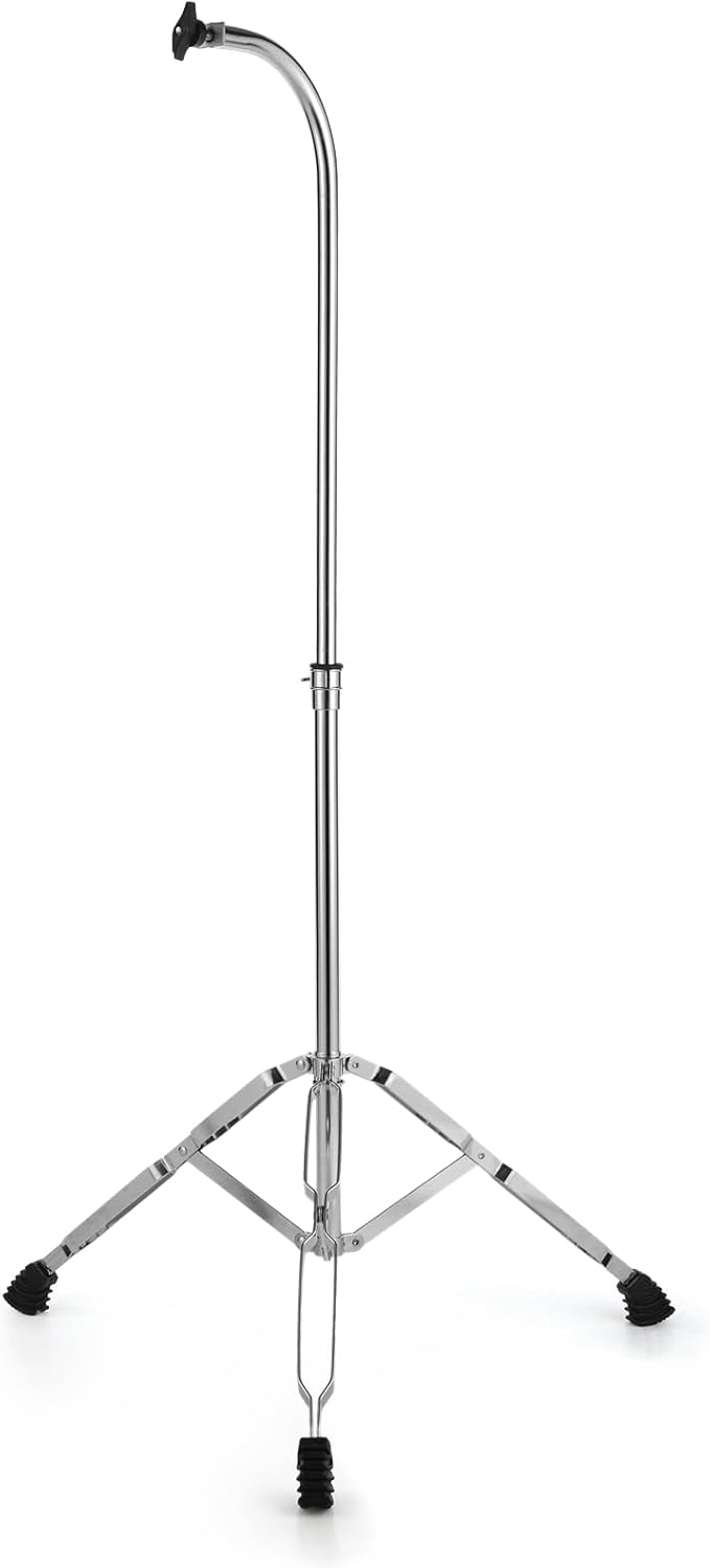 Stainless Steel Bar Chimes Tripod Stand, 24-44 Inch Height Adjustable Wind Chime Stand Mounting Stand, Solid Stability Non-slip Rubber Feet, Foldable for Easy Storage