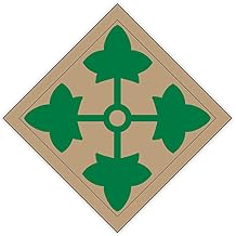 4th infantry division US army sticker decal 4" x 4"