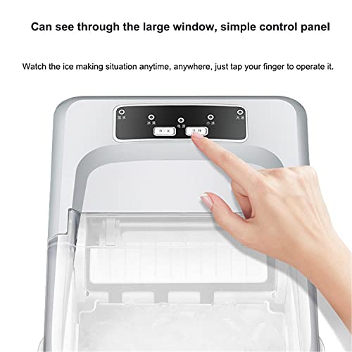 Máquina fabricadora de hielo con pantalla LED, auto-limpiable, portátil, para mostrador, capacidad de 2 L, produce 9 cubos en 8 minutos, para hogar, bar, cocina y oficina miniatura 2