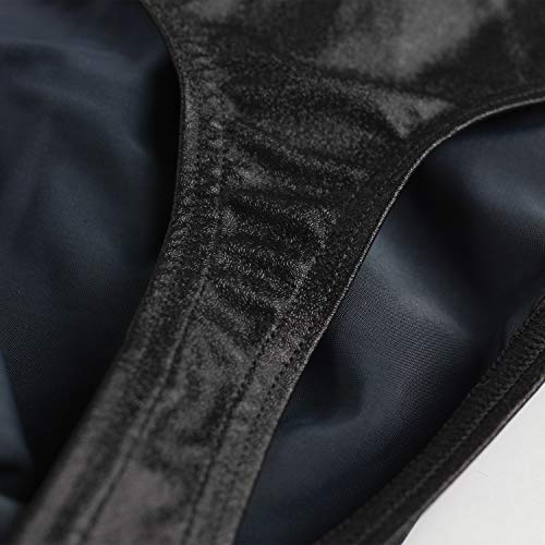 Arjen Kroos Men's Sexy Leather G-String Thong Underwear,Ak8042-Black,Large #TOP4