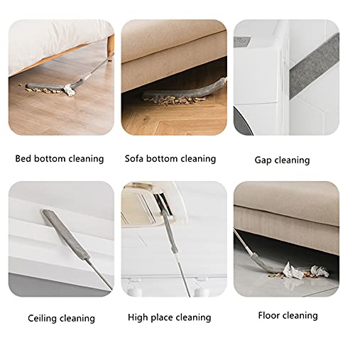 Retractable Gap Dust Cleaner, Cleaning Tool Under Appliance Or Sofa,Microfiber Hand Duster, Detachable And Washable Gap Cleaning Brush, Couch Cleaner, Including A Replacement Cloth Cover #TOP5