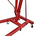 KHROOLT 2 Ton Engine Hoist, Folding Hydraulic Engine Crane Cherry Picker, Heavy Duty Shop Crane with 6 Swivel Wheels, 4 Adjustable Lifting Positions (0.5T-2T), for Garage, Workshop