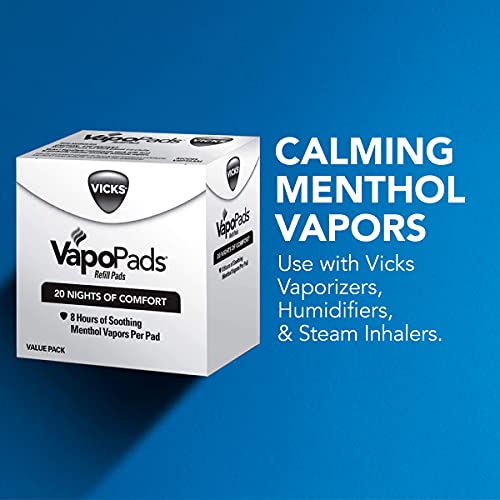Vicks Vapopads, 20 Count – Soothing Menthol Vapor Pads For Vicks Humidifiers, Vaporizers, Waterless Vaporizers, And Plug-Ins, Vsp-19 #TOP1