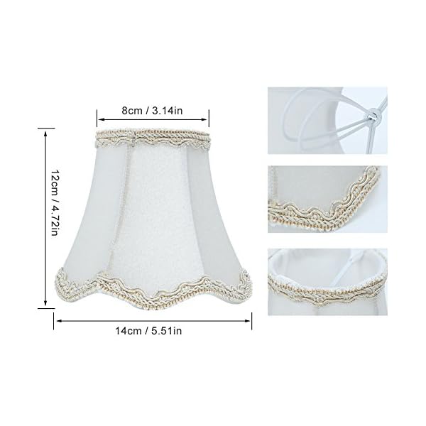 Fuloon Set of 6 Clip On Lamp Shade Kit Little Upright Candle Chandelier Drop Light Lampshade - Image 5