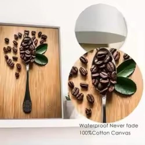 Peinture murale café latte vintage, impression sur toile 70x90cm