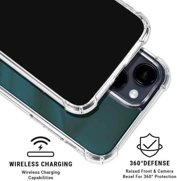Skinit Clear Phone Case Compatible with iPhone 15 Plus - Officially Licensed NFL Philadelphia Eagles Design