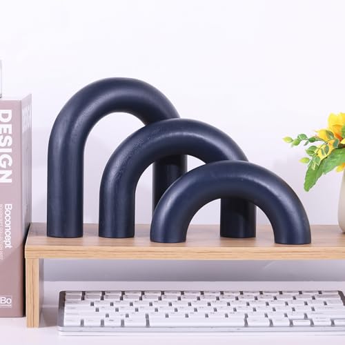 LCCCK Decoración de libro de madera estética, objeto decorativo bohemio con nudo de estantería, detalles modernos de decoración de madera para el hogar, para mesa de café, nudo de madera, libro,