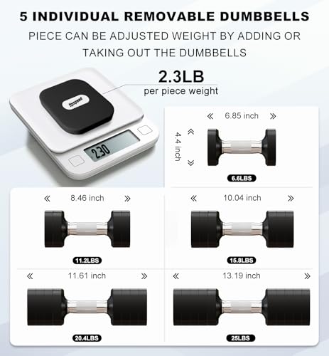 Image of 15LB 20LB 30LB 40LB 50LB Adjustable Dumbbell Set Free Weights Dumbbells Set for Women Men Hand Weights Sets Adjust Dumbbell Weight Sets for Home Gym Exercise Workout Strength Training Equipments