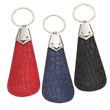 CALLARON 3pièces Porte-clés Chaussure Glissoir Cuir Pratique Antidérapant Portable Cade...