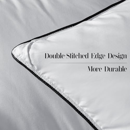 SWITTE 80% Hungarian Goose Down Duvet King Size, All Season Duvet Insert 800+ Fill Power, Soft 100% Organic Cotton Shell 1200TC Down Comforter, White(106"x90") by SWITTE - Image 7
