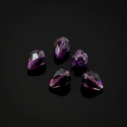 Miniatura 4 de Adabele - 24 cuentas de cristal sueltas de lágrima facetada austriaca de 0.315 pulgadas, amatista compatibles con 5500 cristales de Swarovski