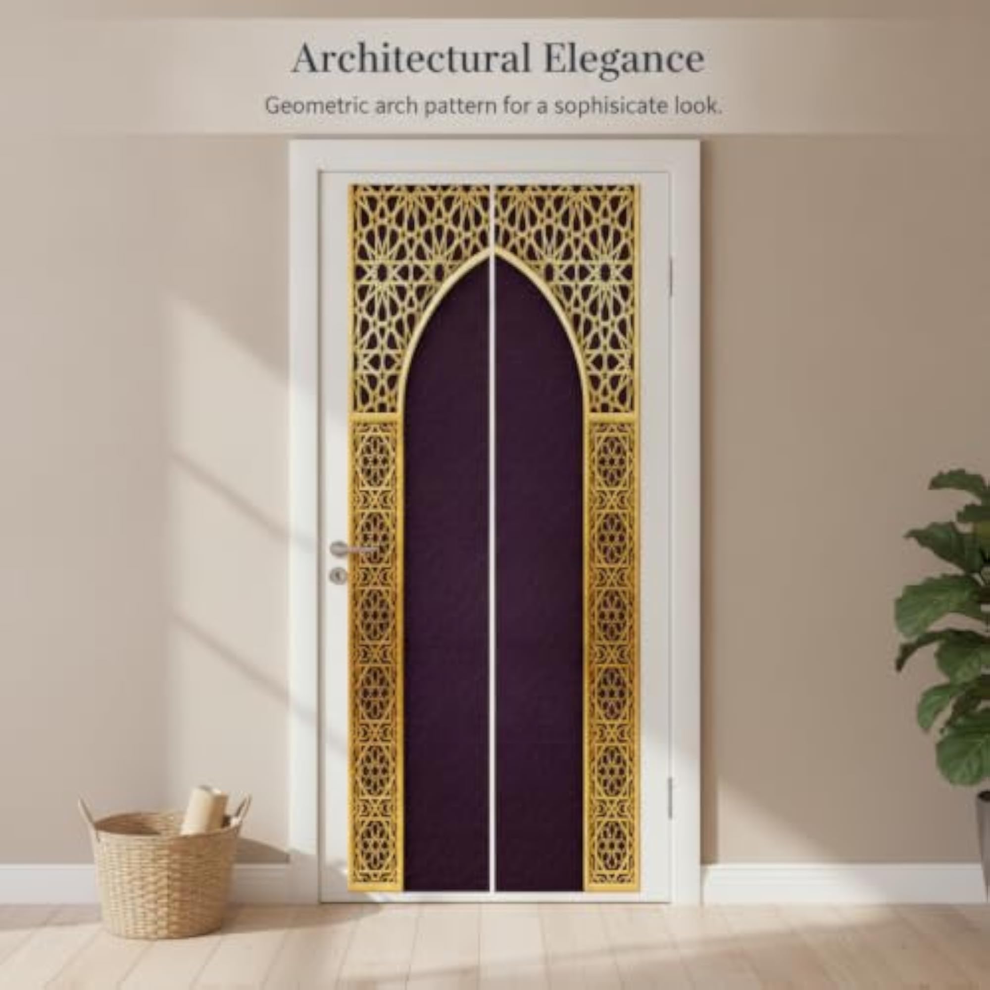 Removable PVC Door Decal Sticker for Bedroom Bathroom Decor