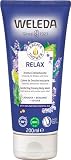 WELEDA Bio Relax Duschgel vegan - Naturkosmetik Aroma Shower Duschseife für Frauen & Männer mit Lavendel / Bergamotte Duft, Natürliche Hautpflege Dusche zur Reinigung von Gesicht & Körper (1x 200ml)