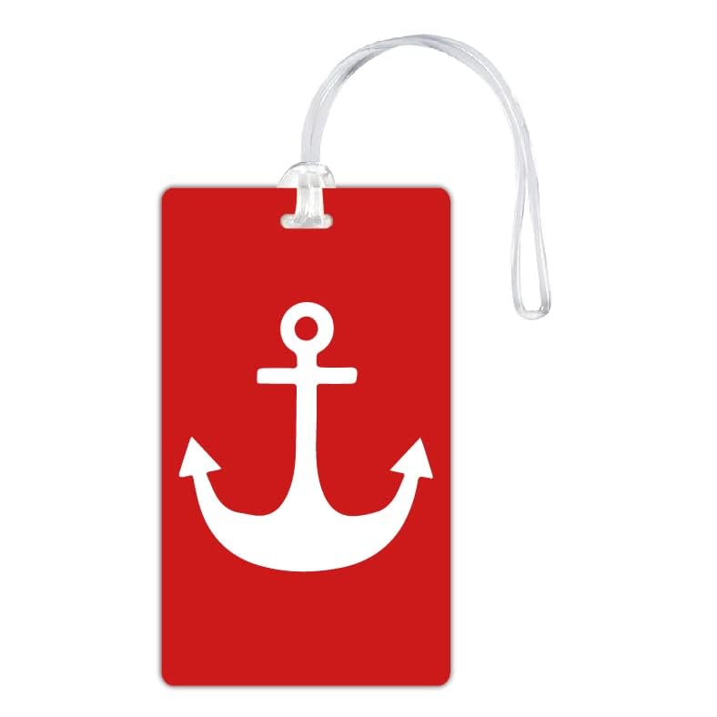 SIGN EVER Anchor Theme Luggage Tag for Suitcase & Travel Bags | Durable Acrylic Travel Tag with Strap | Waterproof Bag Identifier for Men Women Kids | Cruise Luggage Label (White Anchor)-image-12