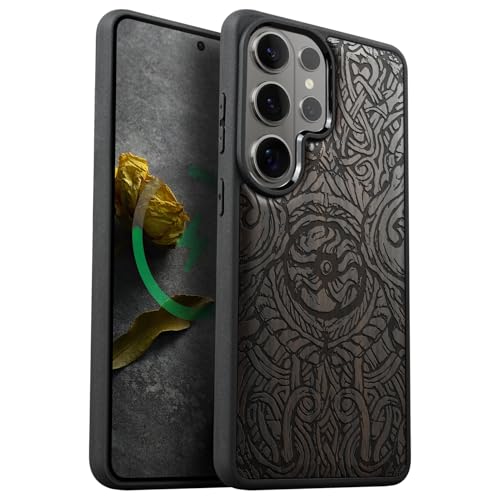 Carveit Galaxy S26 Ultra �P�[�X �ؐ� �y�V�R��+TPU�V���R���c�[�C�������z Galaxy S26 Ultra �P�[�X MagSafe �Ή� �ϏՌ� ����~�� �w��h�~ �ϋv�� ���[�U�[�A�[�g���� �M�����N�V�[ S26 Ultra