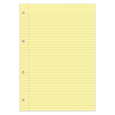 A4 legale pad, 60 Blätter, 80gsm, gelb, 10er Pack Cover
