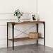 IRONCK Industrial Console Table for Entryway, Sofa Table, Entryway Table with Storage, Sofa Table 1.97" Thick MDF Board with Angle Iron Frame,Vintage Brown