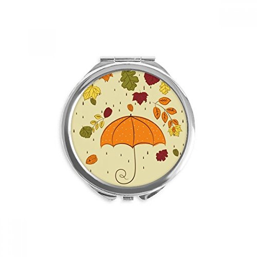 Miroir rond de poche DIYthinker motif pluie et parapluie compact 6.5 cm multicolore