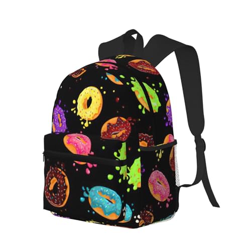 BREAUX Donut Print Lightweight And Comfortable Duffel Bag, Casual Daypack, Multipurpose Backpack2