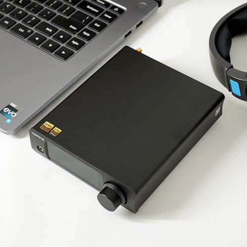 TOPPING DX3Pro+ LDAC Headphone Amplifier, ES9038Q2M Bluetooth 5.0 DAC, NFCA Audio Decoder, USB/Optic/Coaxial Input, Remote Controlled, Headphone Amplifier, Line Out, Pre Amp Function